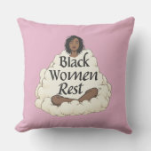 黒人女性は休む。 クッション (正面)