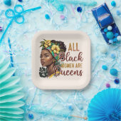 黒人女性は皆女王だ ペーパープレート (パーティー)