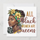 黒人女性は皆女王だ 招待状 (正面)