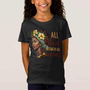 黒人女性は皆女王だ Tシャツ