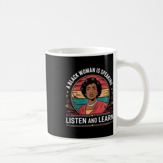 黒人女性は話人の聞学ともの コーヒーマグカップ (右)