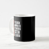 黒人女性は話後聞学のためにある コーヒーマグカップ (正面左)