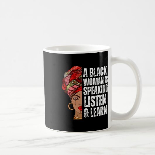 黒人女性は話後聞学のためにある コーヒーマグカップ (右)