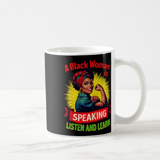 黒人女性は話黒聞史月だ コーヒーマグカップ (右)