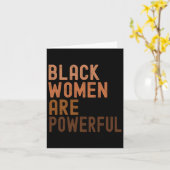 黒人女性は黒人歴史月間の女性が強い カード (黄色い花)