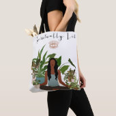 黒人女性めい想トート トートバッグ (クローズアップ)