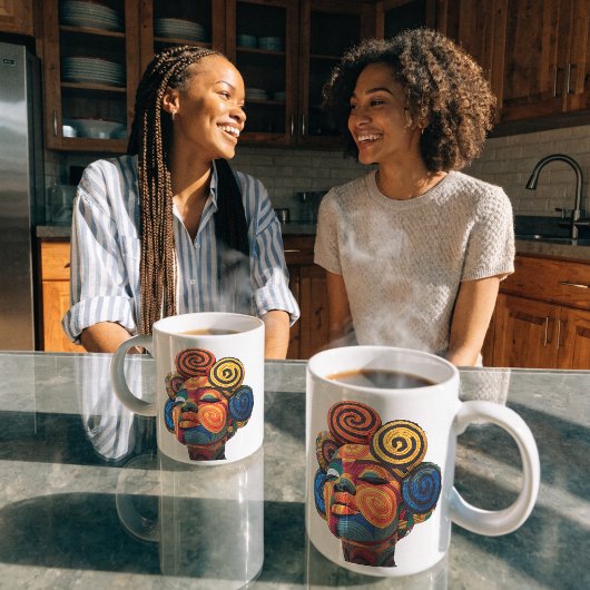 黒人女性を祝うマグカップ コーヒーマグカップ