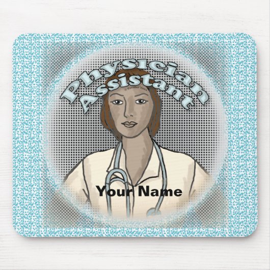 黒人女性アシスタント マウスパッド (正面)