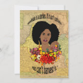 黒人女性アフリカの諺引用文ウィズダムアート サンキューカード (正面)