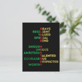 黒人女性アフリカ系アメリカ人メラニン女性sista ポストカード (スタンド正面)