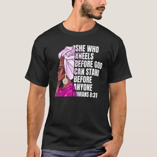 黒人女性アフリカ系アメリカ人引用文黒史 Tシャツ (正面)