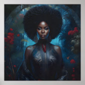 黒人女性アフリカ系アメリカ人油彩画ポスター ポスター (正面)