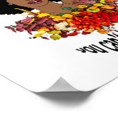 黒人女性アフリカ諺引用文知恵アート ポスター (角)