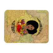 黒人女性アフリカ諺引用文知恵アート マグネット (横)