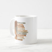 黒人女性アフロガール コーヒーマグカップ (正面左)