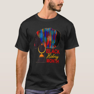 黒人女性アフロナチュラルヘアメラニンブラックヒストル Tシャツ