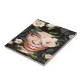 黒人女性アートセラミックタイル タイル (側面)