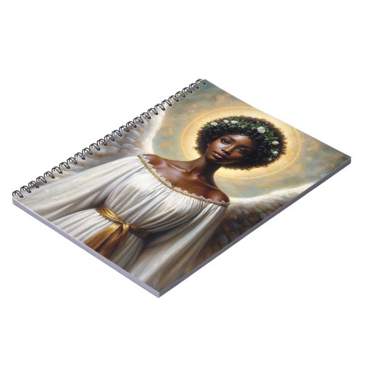 黒人女性エンジェル宗教美術 ノートブック (左側)