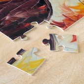 黒人女性オータムアフロアート ジグソーパズル (側面)