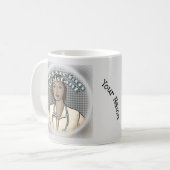 黒人女性カスタム医師助手マグカップ コーヒーマグカップ (正面左)