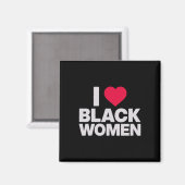 黒人女性ギフトハート黒人女性ブラックヒストリM マグネット (正面/裏面)