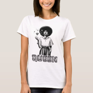 黒人女性クイーンブラックライフ・マター Tシャツ