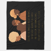黒人女性クリスチ祈ャン フリースブランケット (正面)