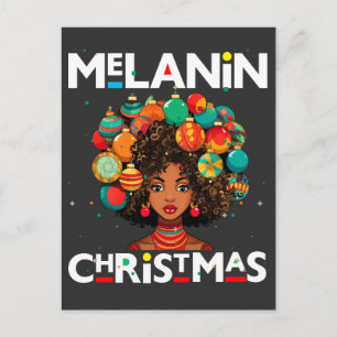 黒人女性クリスマスメラニンシアスタシスタクリスマスシスタ シーズンポストカード