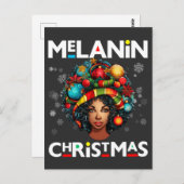 黒人女性クリスマスメラニンシアスタシスタクリスマスシスタ ポストカード (正面/裏面)