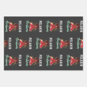 黒人女性クリスマスメラニンシアスタシスタクリスマスシスタ ラッピングペーパーシート (正面)