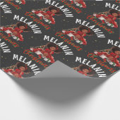 黒人女性クリスマスメラニンシアスタシスタクリスマスシスタ ラッピングペーパー (角)