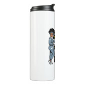 黒人女性クリスマス酒のサイスタに火をつけよう タンブラー (回転左)