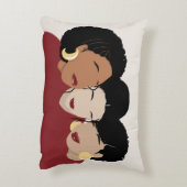 黒人女性シスター・フレンズ アクセントクッション (裏面(縦))