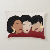 黒人女性シスター・フレンズ アクセントクッション (裏面)