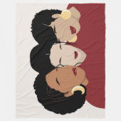 黒人女性シスター・フレンズ フリースブランケット (正面)