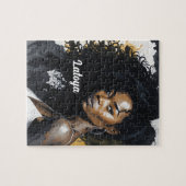 黒人女性ジパーソナライズされたグソーパズル ジグソーパズル (横)