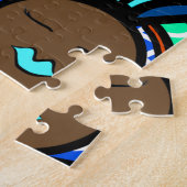 黒人女性ターバンカラフルズ ジグソーパズル (側面)