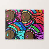 黒人女性ターバンカラフルズ ジグソーパズル (横)