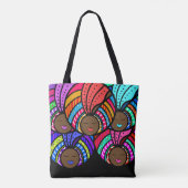 黒人女性ターバンカラフルズ トートバッグ (裏面)