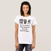 黒人女性トップに対する不正 Tシャツ (正面フル)