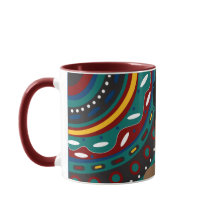 黒人女性トライバルパタインスパイアーンモノグラムブルー