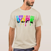黒人女性ドーピングがカラフルDripポップ・アートの Art Empower Tシャツ (正面)