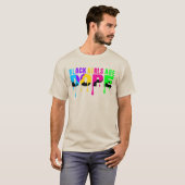 黒人女性ドーピングがカラフルDripポップ・アートの Art Empower Tシャツ (正面フル)