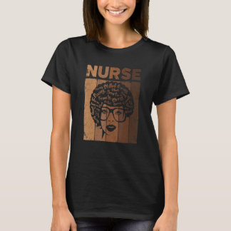 黒人女性ナースアフロ黒人歴史月女性 Tシャツ