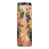 黒人女性バラ&ひまわりカーリーアフロシスタ タンブラー (裏面)