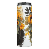 黒人女性バラ&ひまわりカーリーアフロシスタ タンブラー (裏面)