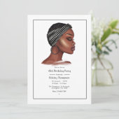 黒人女性バースデーパーティー 招待状 (スタンド正面)