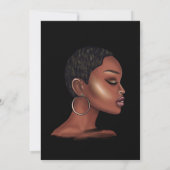 黒人女性バースデーパーティー 招待状 (裏面)