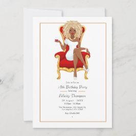 黒人女性バースデーパーティー 招待状