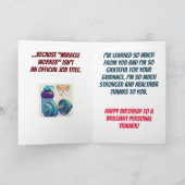 黒人女性パーソナルトレーナーまたはコーチ誕生日 カード (内部)